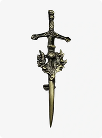 Antique Thistle Sword Kilt Pin