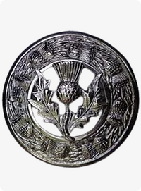 Antique Thistle Plaid Brooch