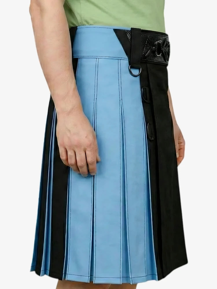 Falda Escocesa Arcoíris Negra Plisada Multicolor
