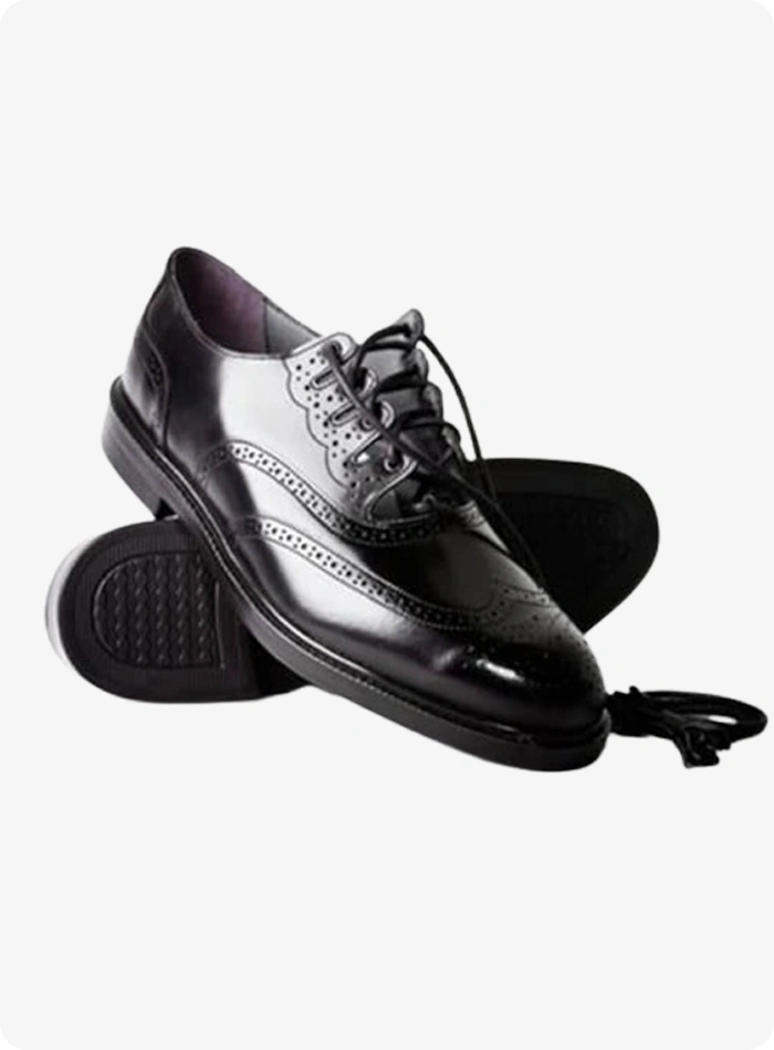 Custom Made Black Leather Ghillie Shoes