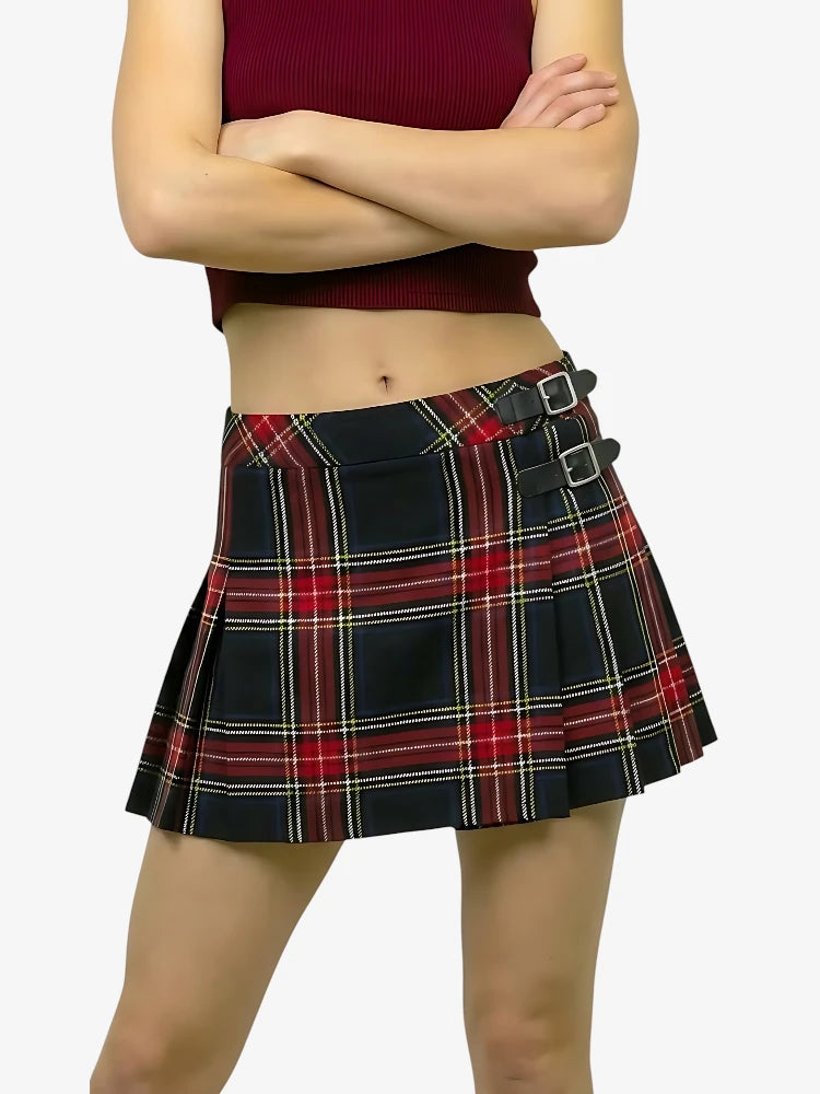 Falda Tartan Black Stewart para Mujer