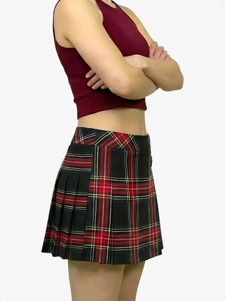 Falda Tartan Black Stewart para Mujer