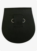 Black  Tassel Three Leather Sporran