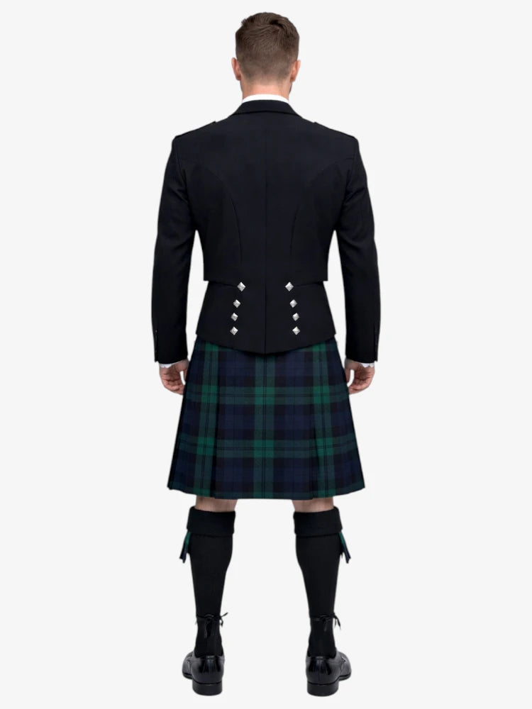 Conjunto de Kilt Prince Charlie en Tartán Black Watch