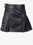 Black Women Leather Kilt