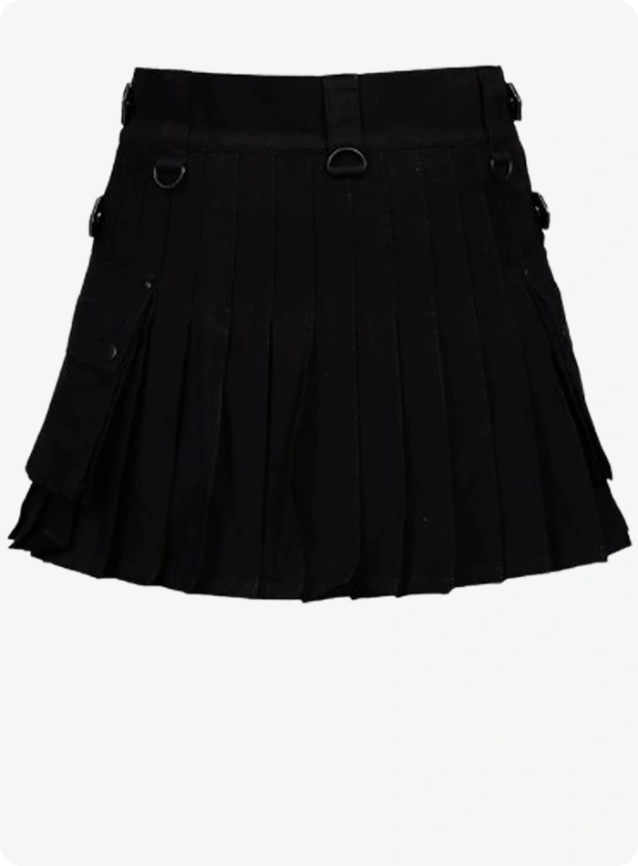 Custom Made Black Women Utility kilt