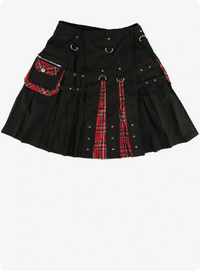 Black Women's Hybrid Kilt