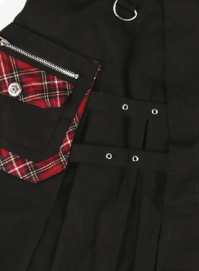 Custom Made Black Women's Hybrid Kilt
