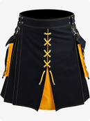 Black & Yellow Women's Hybrid Kilt