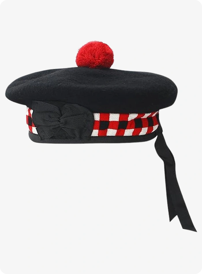Custom Made Scotland Black balmoral Hat