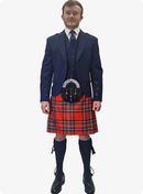 Blue Argyle Wedding Kilt Outfit