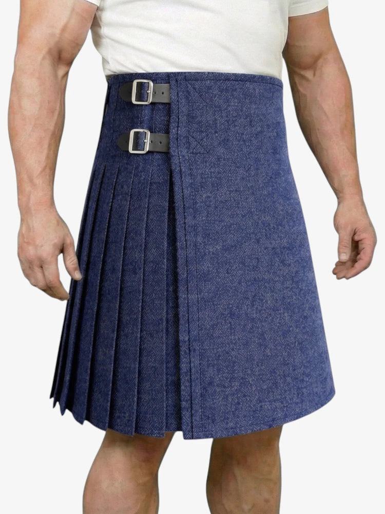 Dark Navy Blue Tweed Kilt
