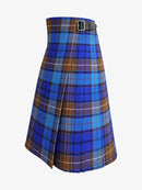 Buchanan Blue Tartan Kilt Left Side