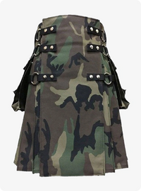  Camo Woodland Kilt