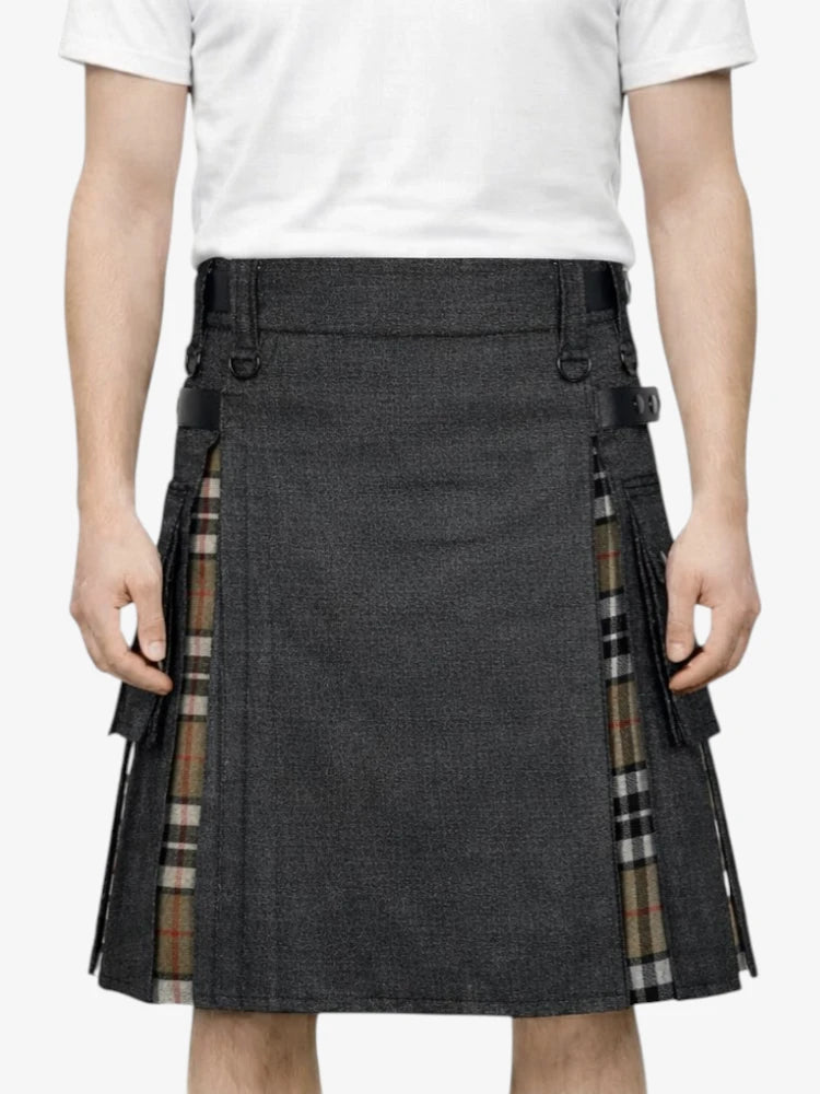 Falda Escocesa Vaquera Negra Tartan Campbell