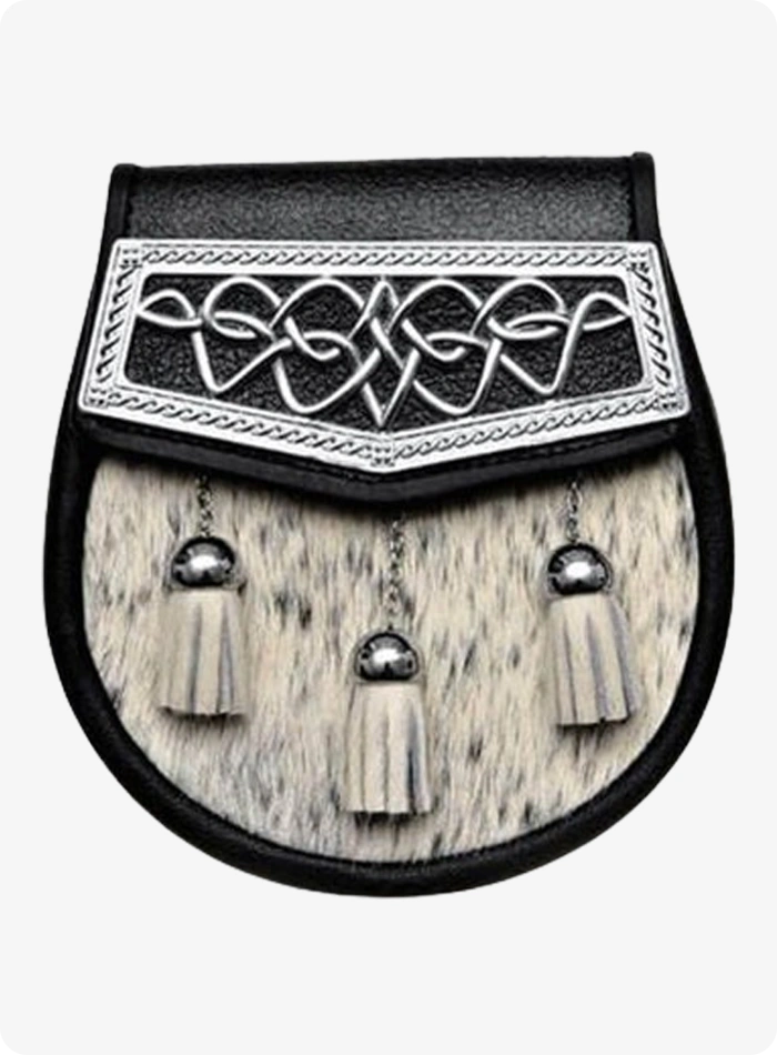 Custom Made Celtic Interweave Plate Sealskin Sporran
