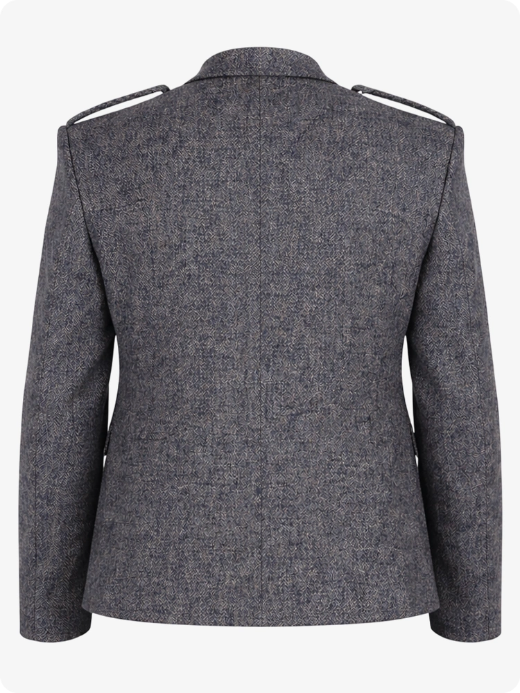 Charcoal blazer on a white background