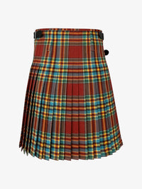 Plaid kilt with a colorful pattern on a white background
