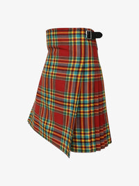 Plaid kilt with a belt on a white background