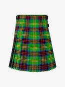 Green plaid kilt on a white background