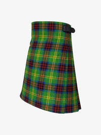 Plaid kilt with a buckle on a white background