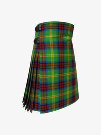 Green plaid kilt on a white background