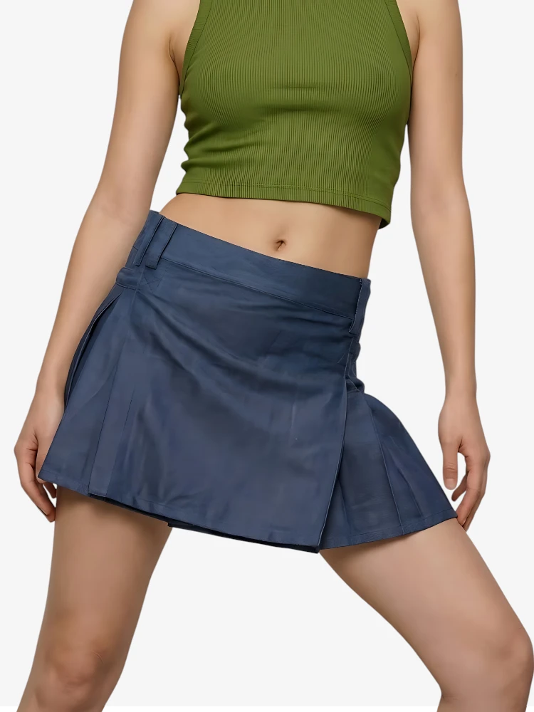 Kilt Utility Azul Oscuro Hecho a Medida para Mujer