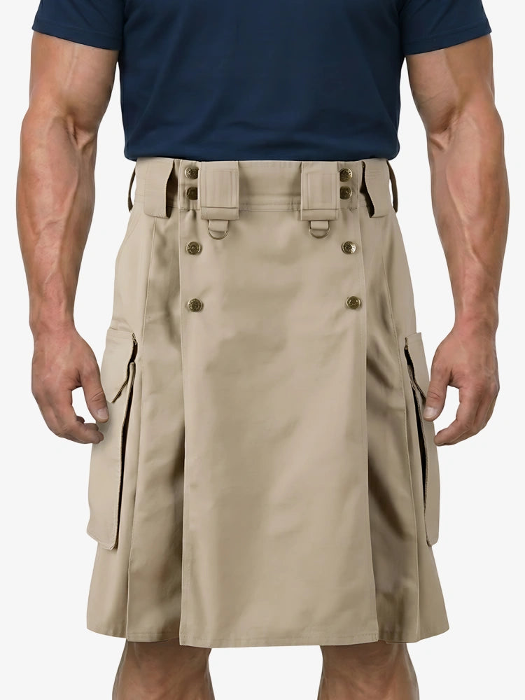Kilt de Combate Khaki Utility Hecho a Medida