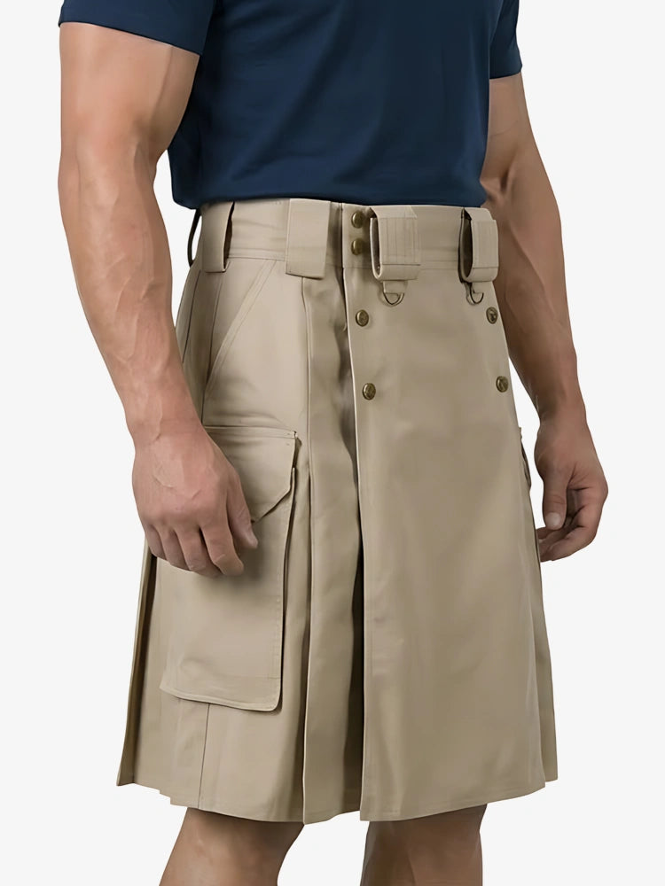 Kilt de Combate Khaki Utility Hecho a Medida