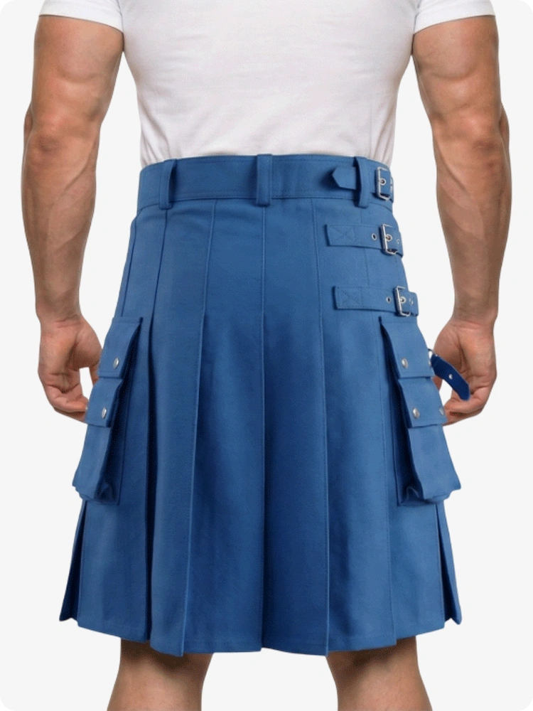 Custom Made Lustrous Cotton Utility Kilt