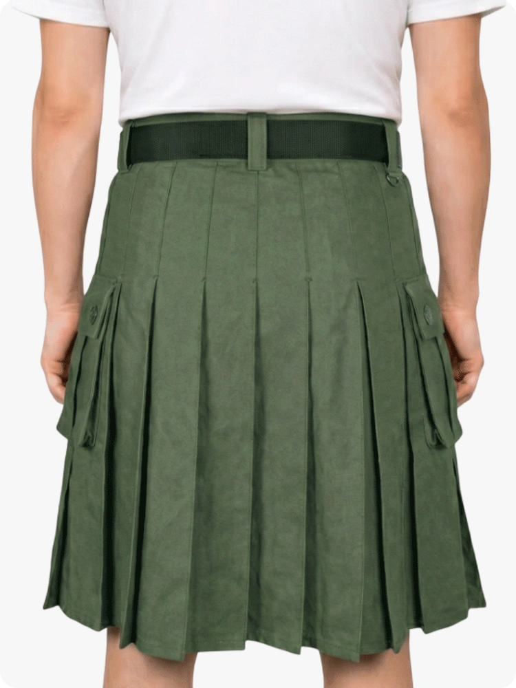 Olive Green Utility Kilt