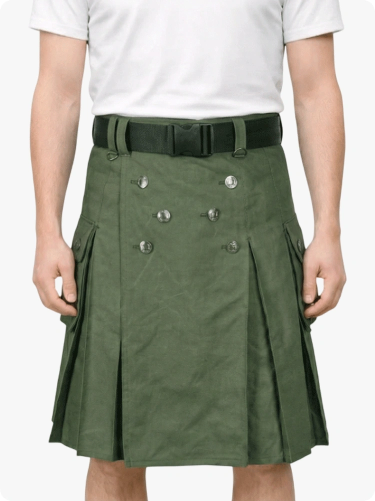 Olive Green Utility Kilt