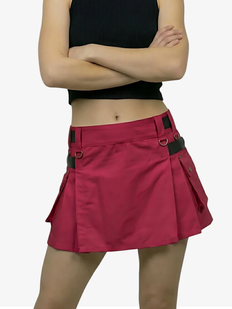 Kilt Utility Rosa Hecho a Medida para Mujer