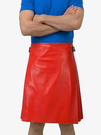 Kilt de cuero rojo hecho a medida