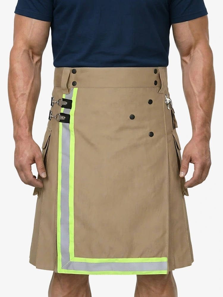 Kilt Utility Caqui para Bombero Hecho a Medida