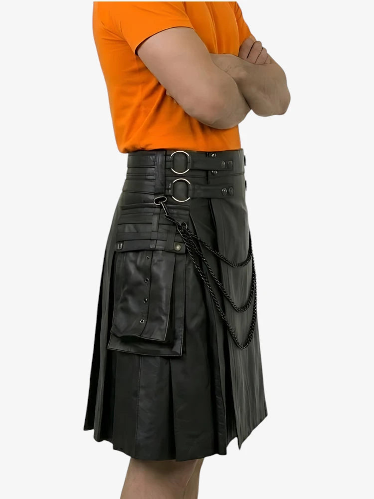 Kilt de Cuero Scottish Pride Hecho a Medida