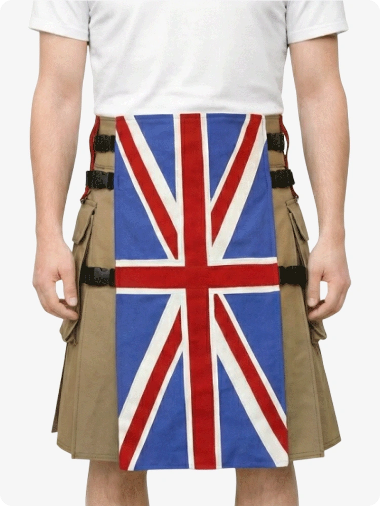 Custom Made UK Flag Deluxe Utility Kilt