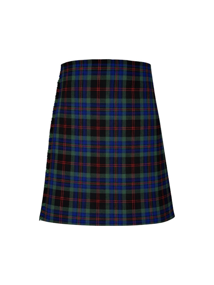 Plaid kilt on a white background