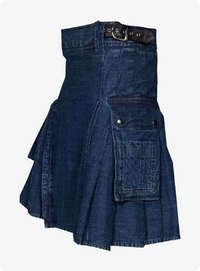Dark Blue Denim Kilt