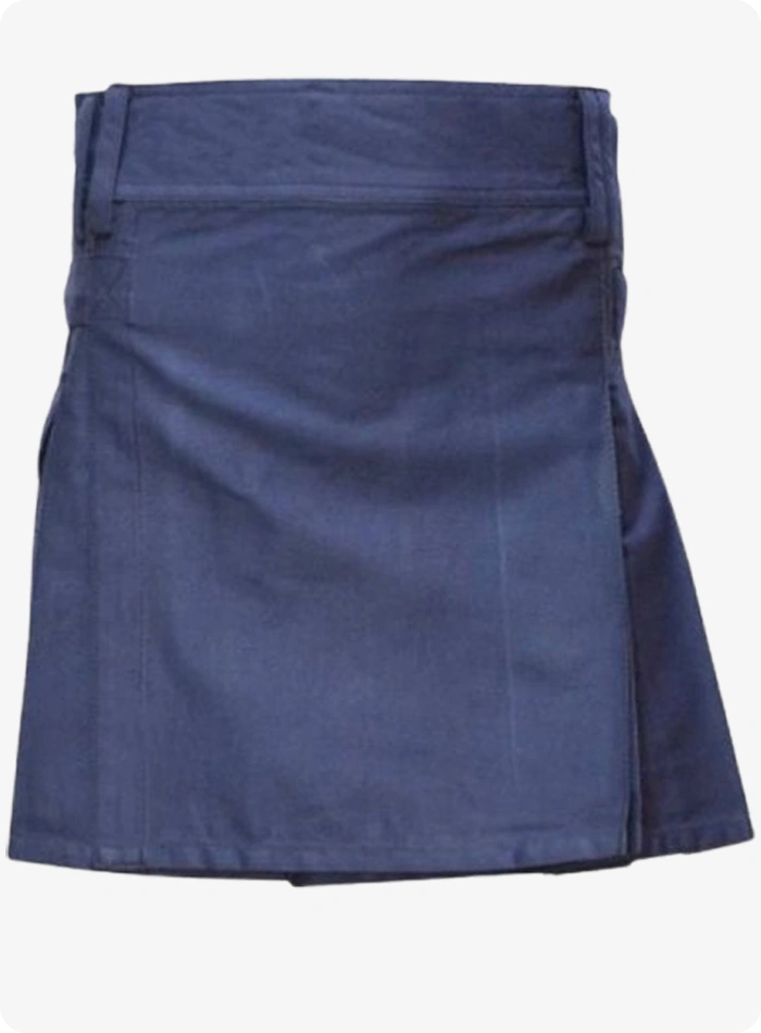 Custom Made Dark Blue Women Utility Kilt