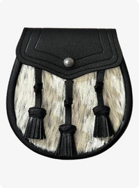 Dark Brown Celtic Embossed  Sealskin Sporran