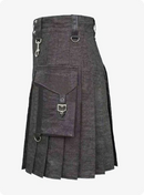 Dark Brown Denim Kilt