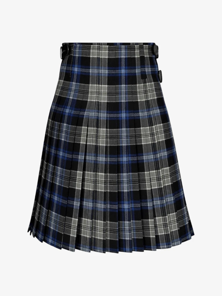 Plaid kilt with a white background