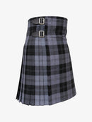 Plaid kilt with belt on a white background