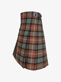 Plaid kilt with a belt on a white background
