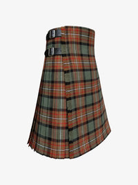 Plaid kilt with a belt on a white background