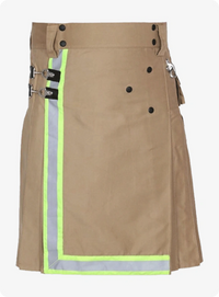 Firefighter Khaki Cotton Utility Kilt
