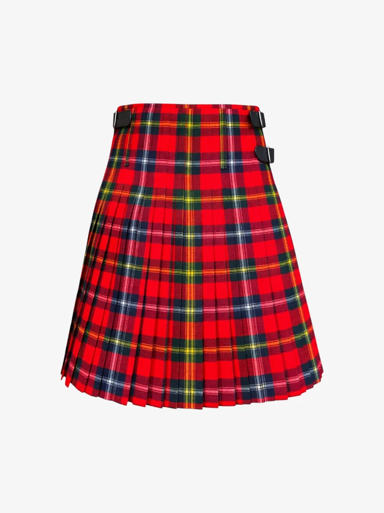 Red plaid kilt on a white background