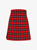 Red plaid kilt on a white background