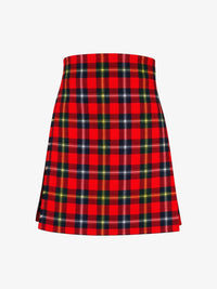 Red plaid kilt on a white background